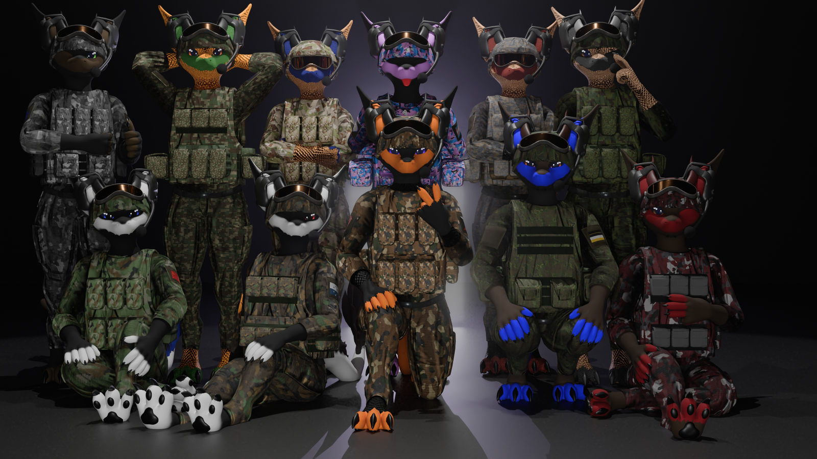 Military vest molle set and accessories for the Nardoragon