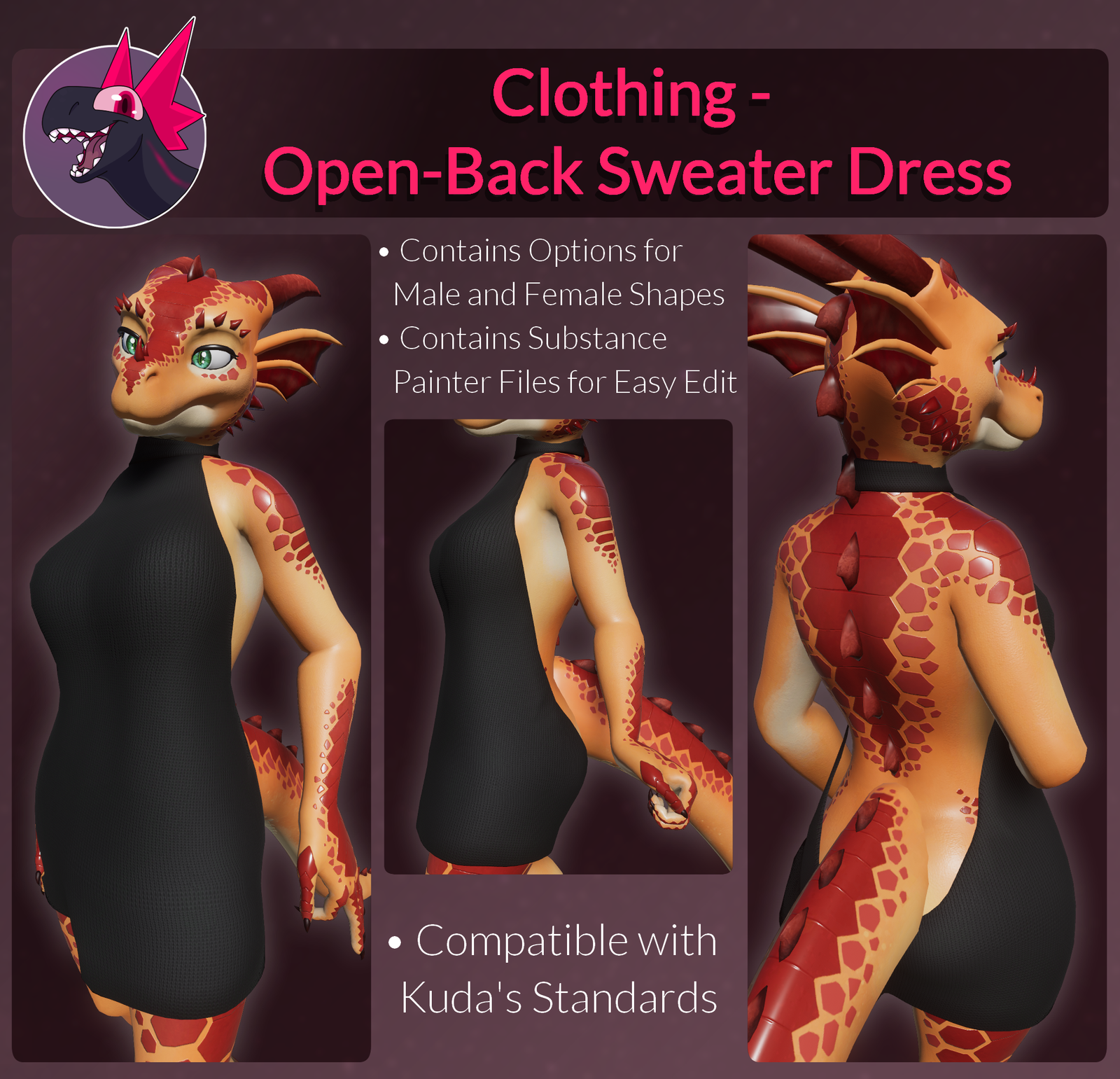 Kuda's Clothes - Open-Back Sweater Dress