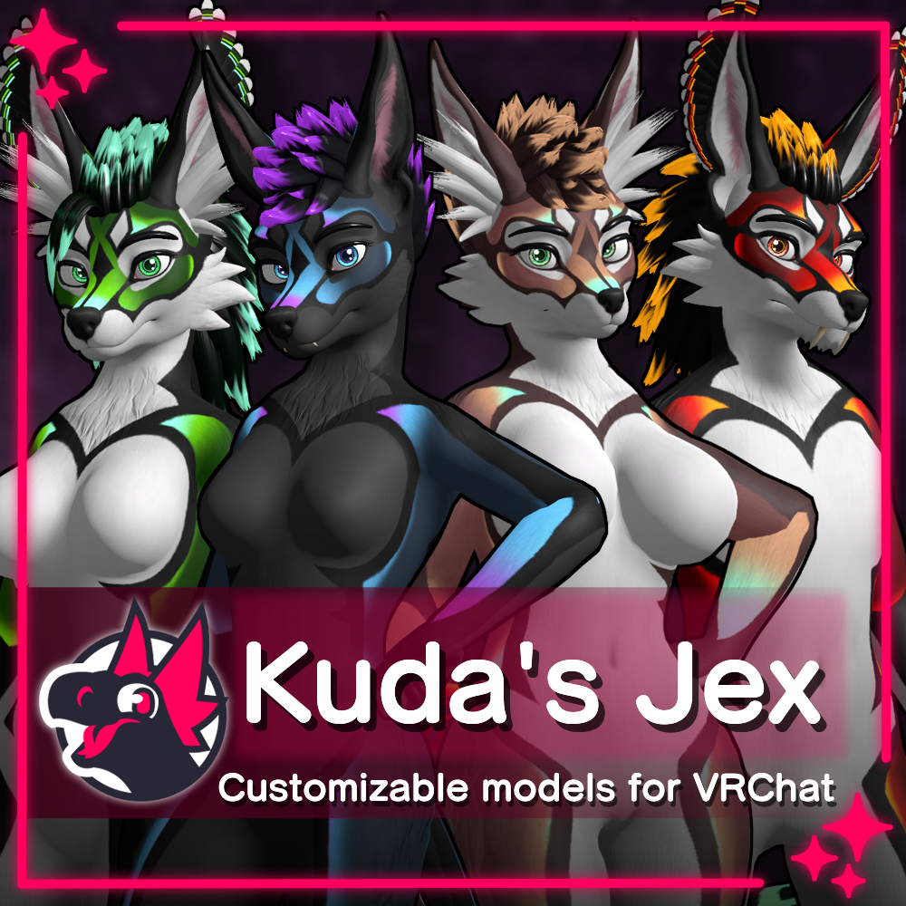 Kuda's Jex - Model and VRC Avatar pack (CozyCon 2025 Sale!)