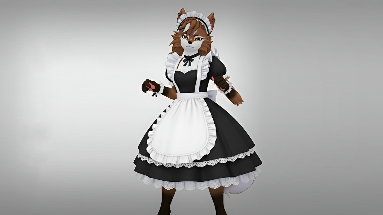 Ari - Furry Maned Wolf (Vrchat Avatar, Face Tracking and Quest)