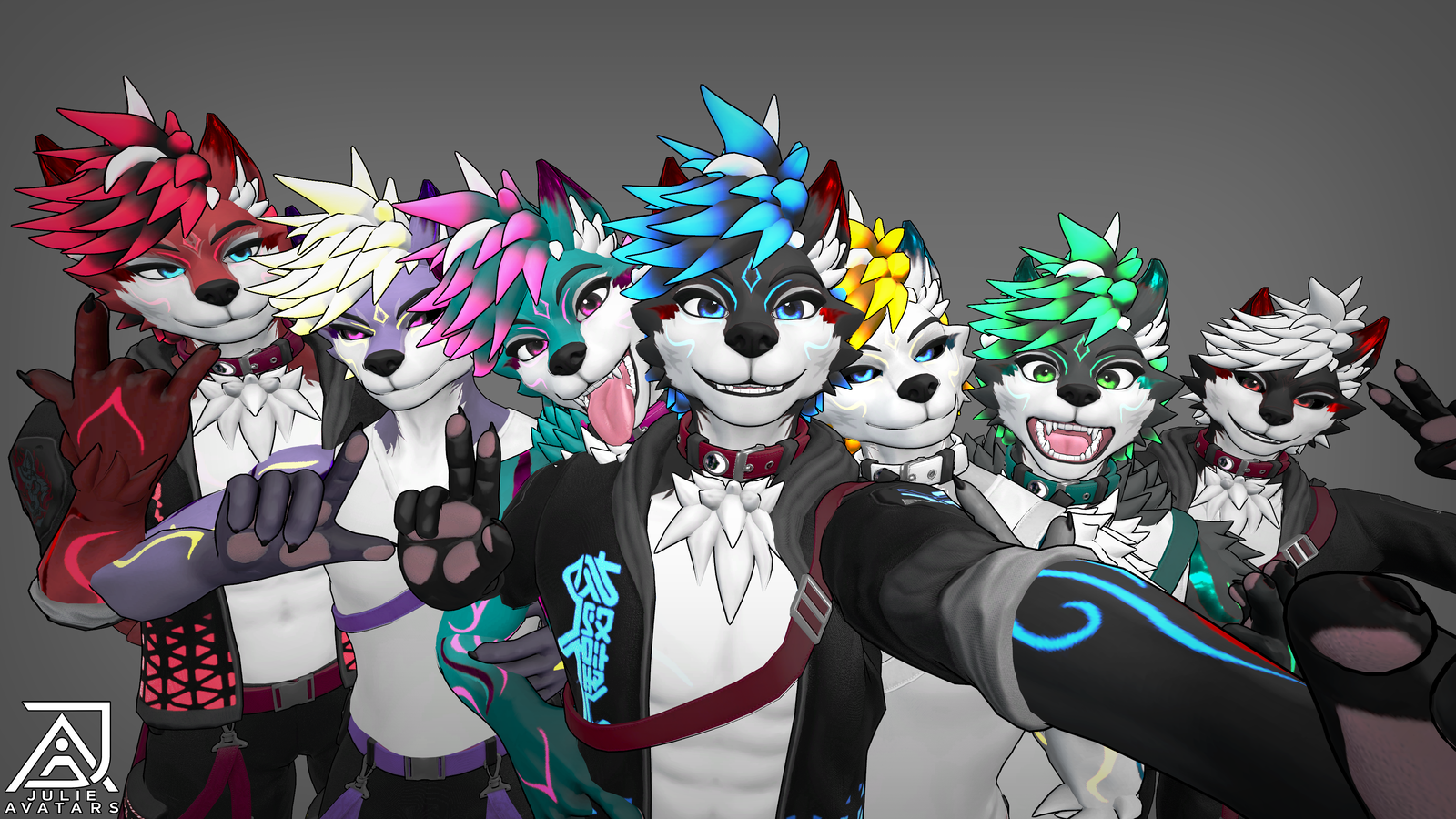 Tyler the Wolf (Vrchat Avatar, Face Tracking and Quest)