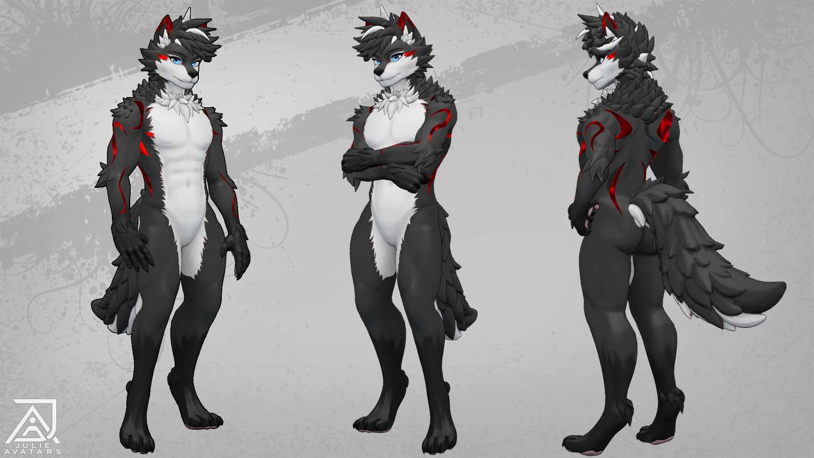 Tyler the Wolf (Vrchat Avatar, Face Tracking and Quest)