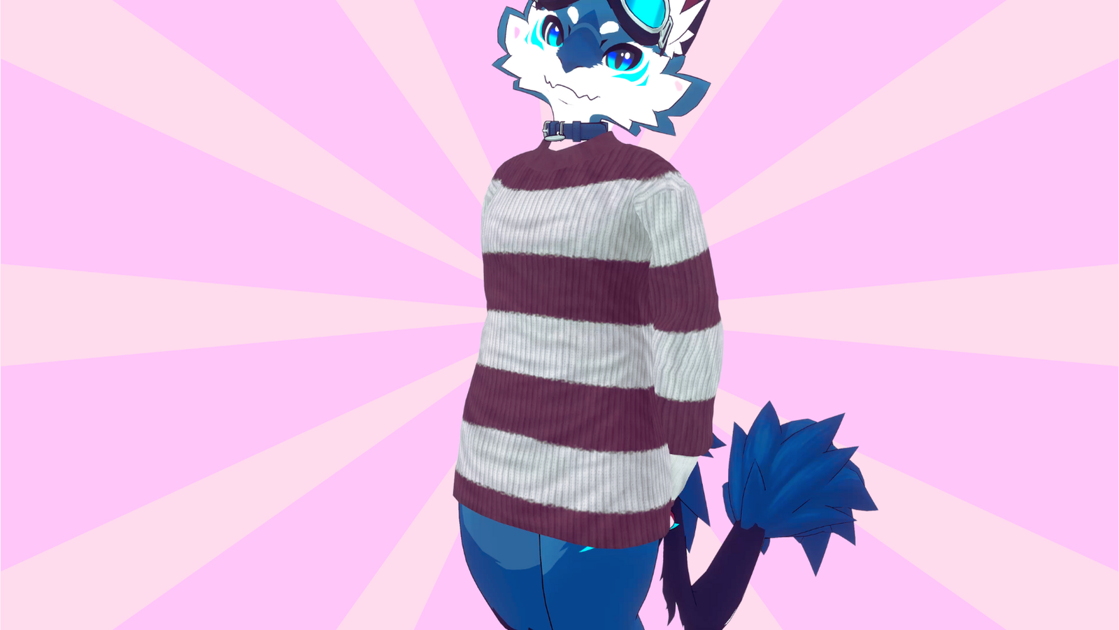 Striped Oversized Sweater for Novabeast