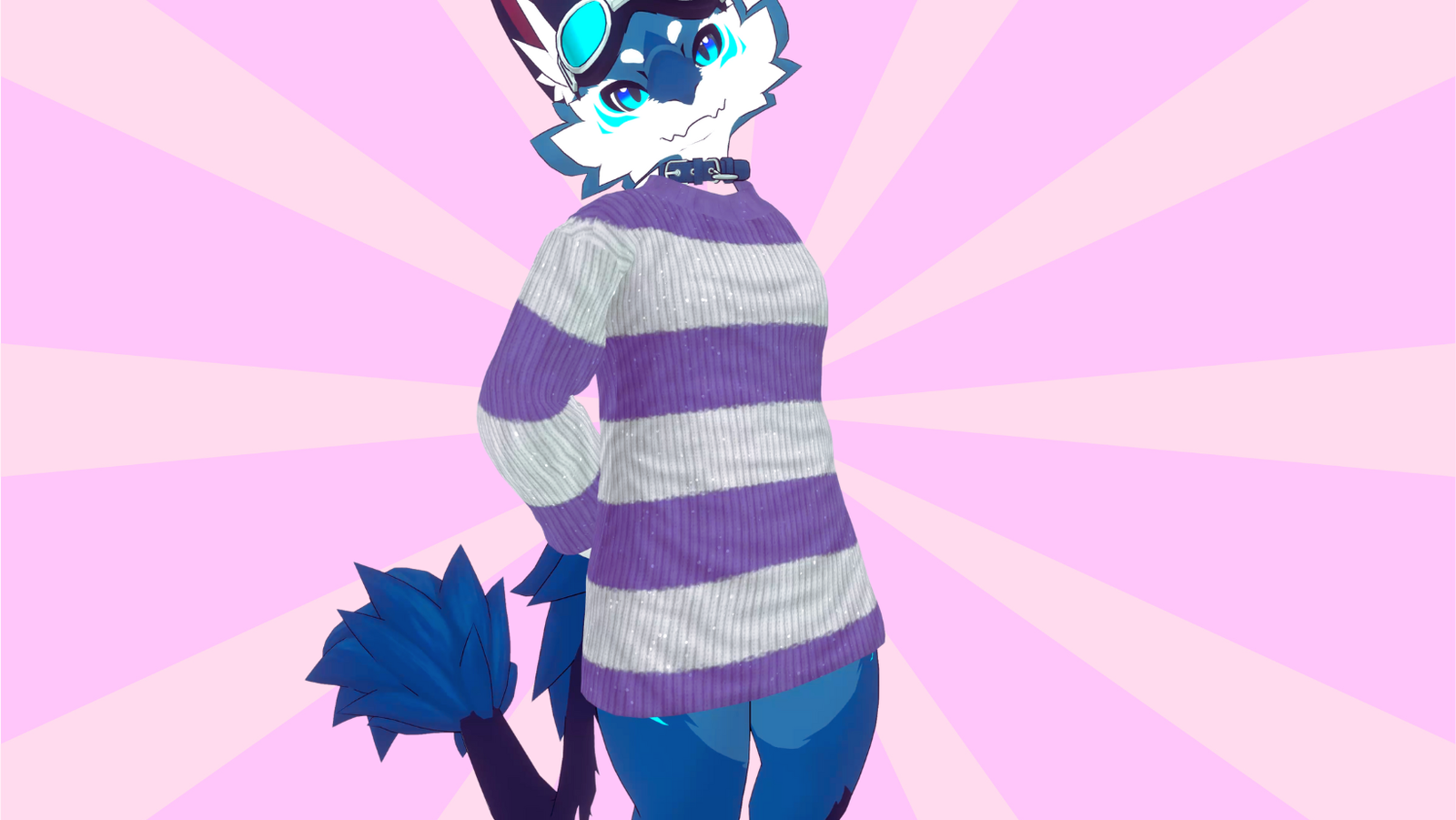 Striped Oversized Sweater for Novabeast