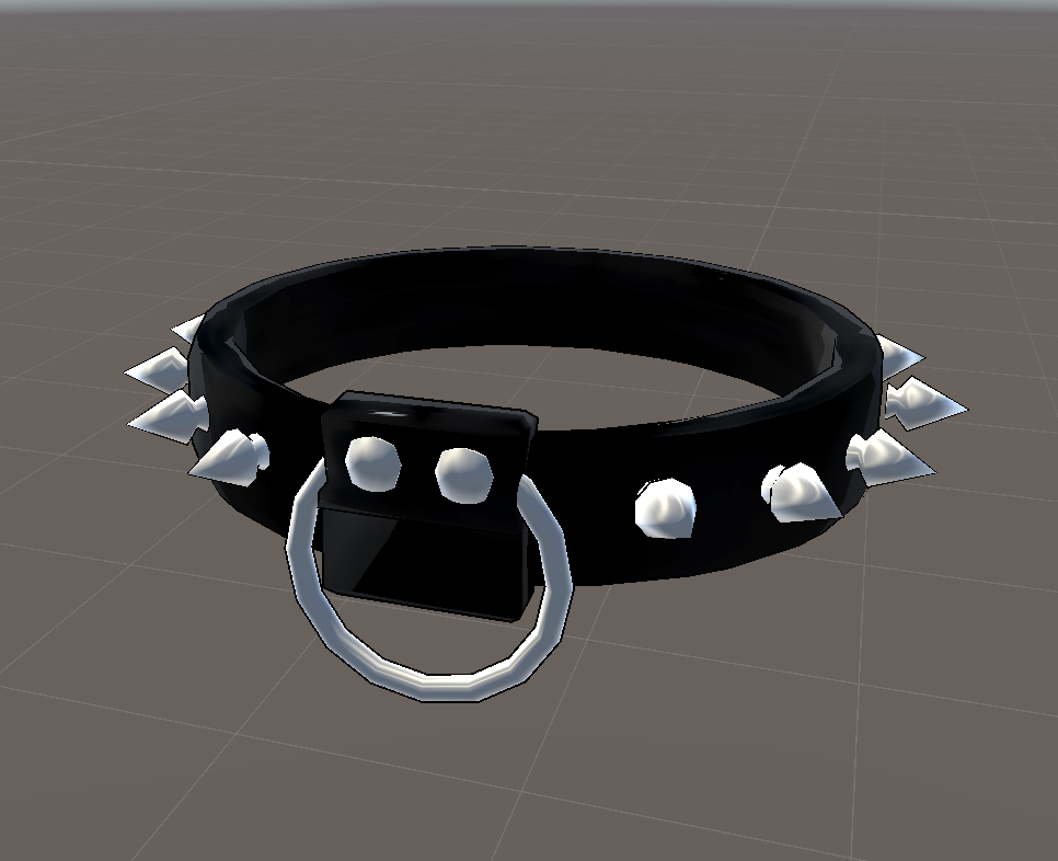 Shiny Ring Spiked Collar [VRchat/3D Asset]