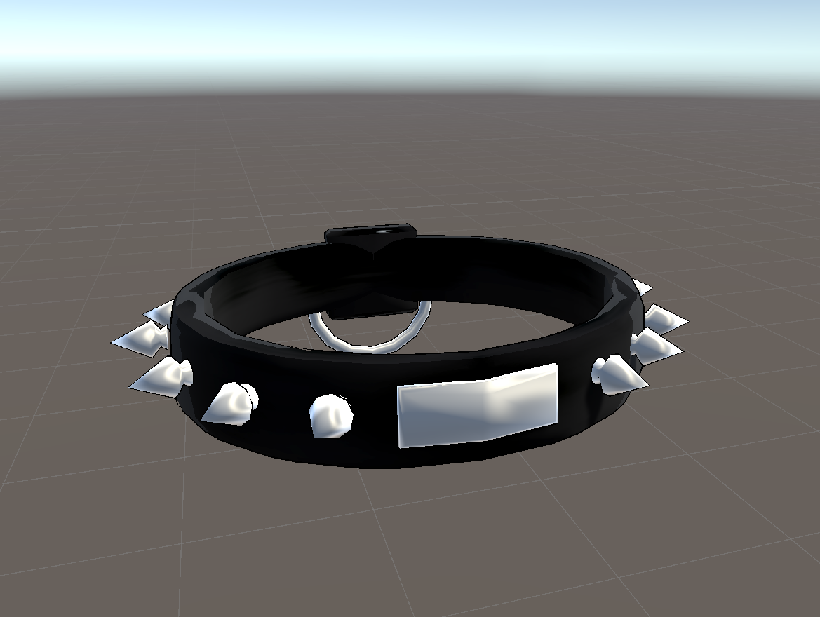 Shiny Ring Spiked Collar [VRchat/3D Asset]