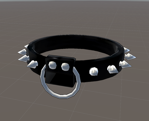 Shiny Ring Spiked Collar [VRchat/3D Asset]