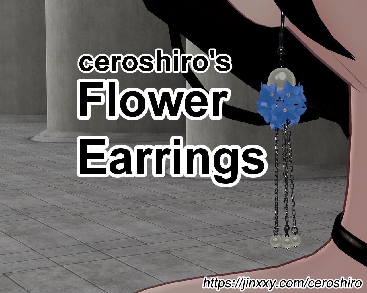 ceroshiro's flower earrings V1