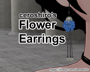 ceroshiro's flower earrings V1