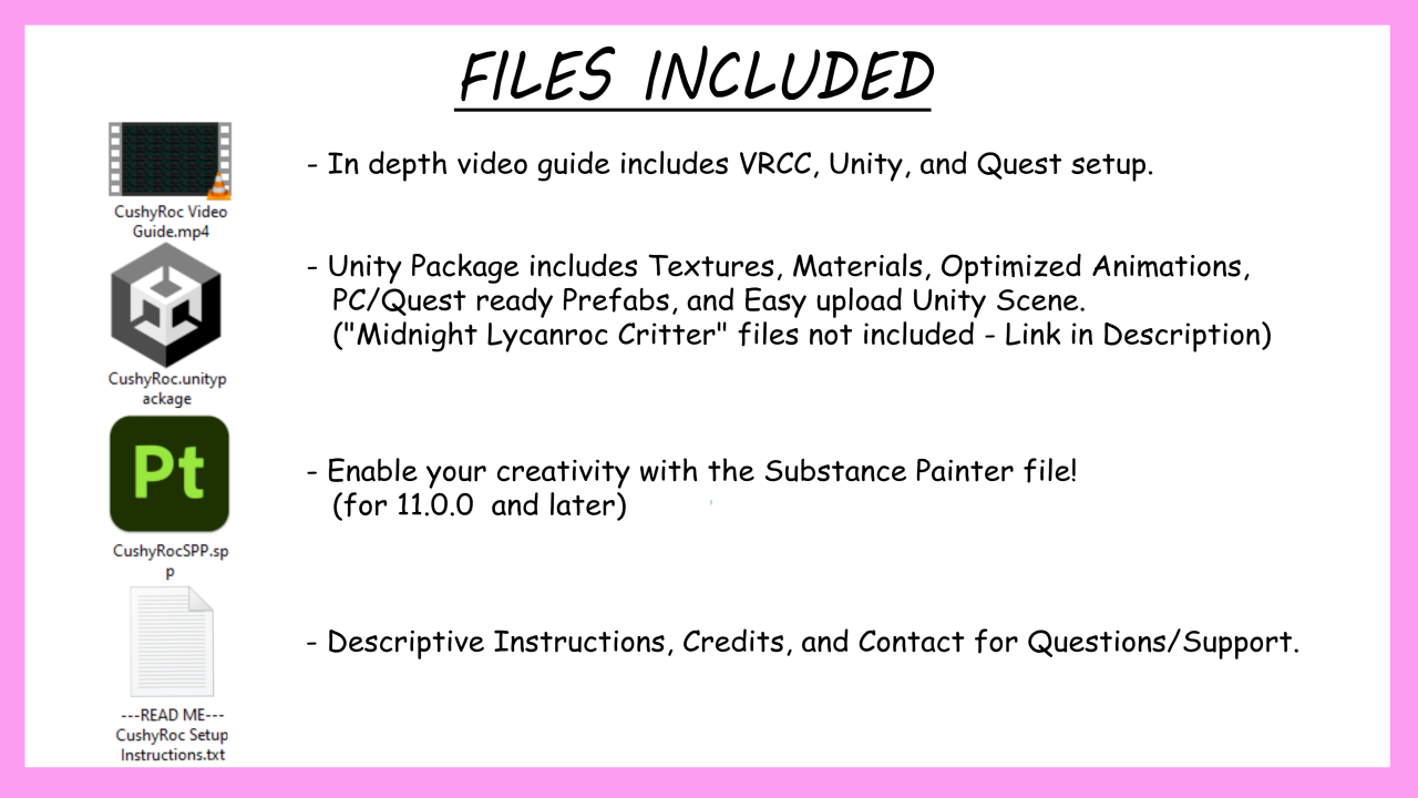 "CushyRoc" - Midnight Lycanroc Critter Texture Pack