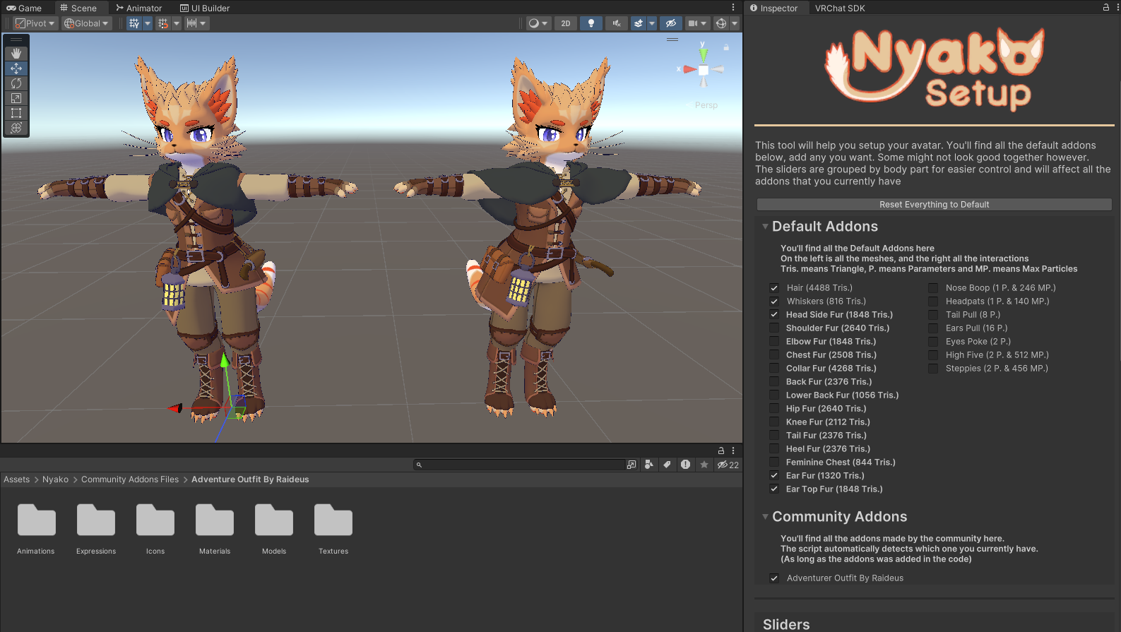 Adventurer Outfit for Nyako | VRChat Clothing Addon