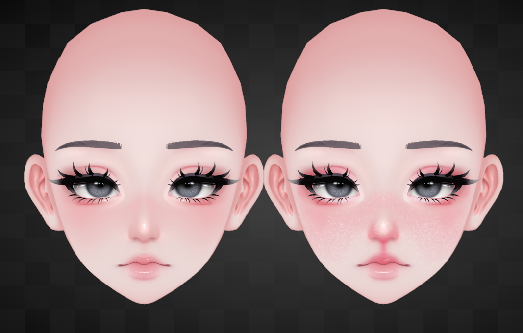Bun Bun Makeup - chihiro head