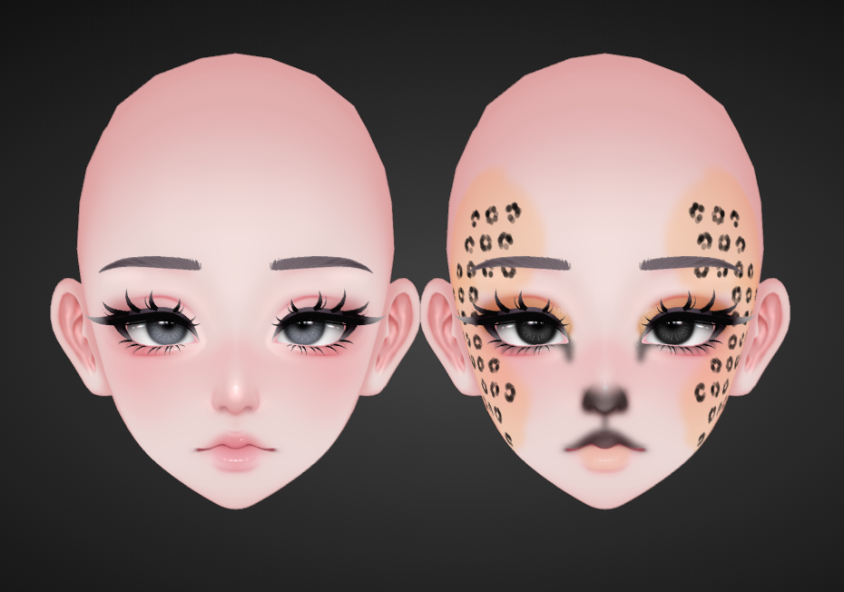 Savannah Escape Makeup - chihiro head