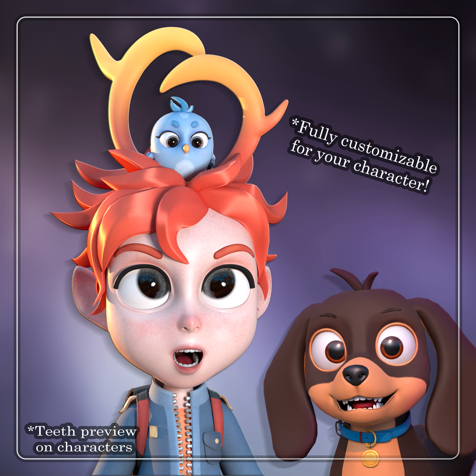 5 Stylized Teeth Sets – 3D Asset (Cartoon, Animal & Monster)