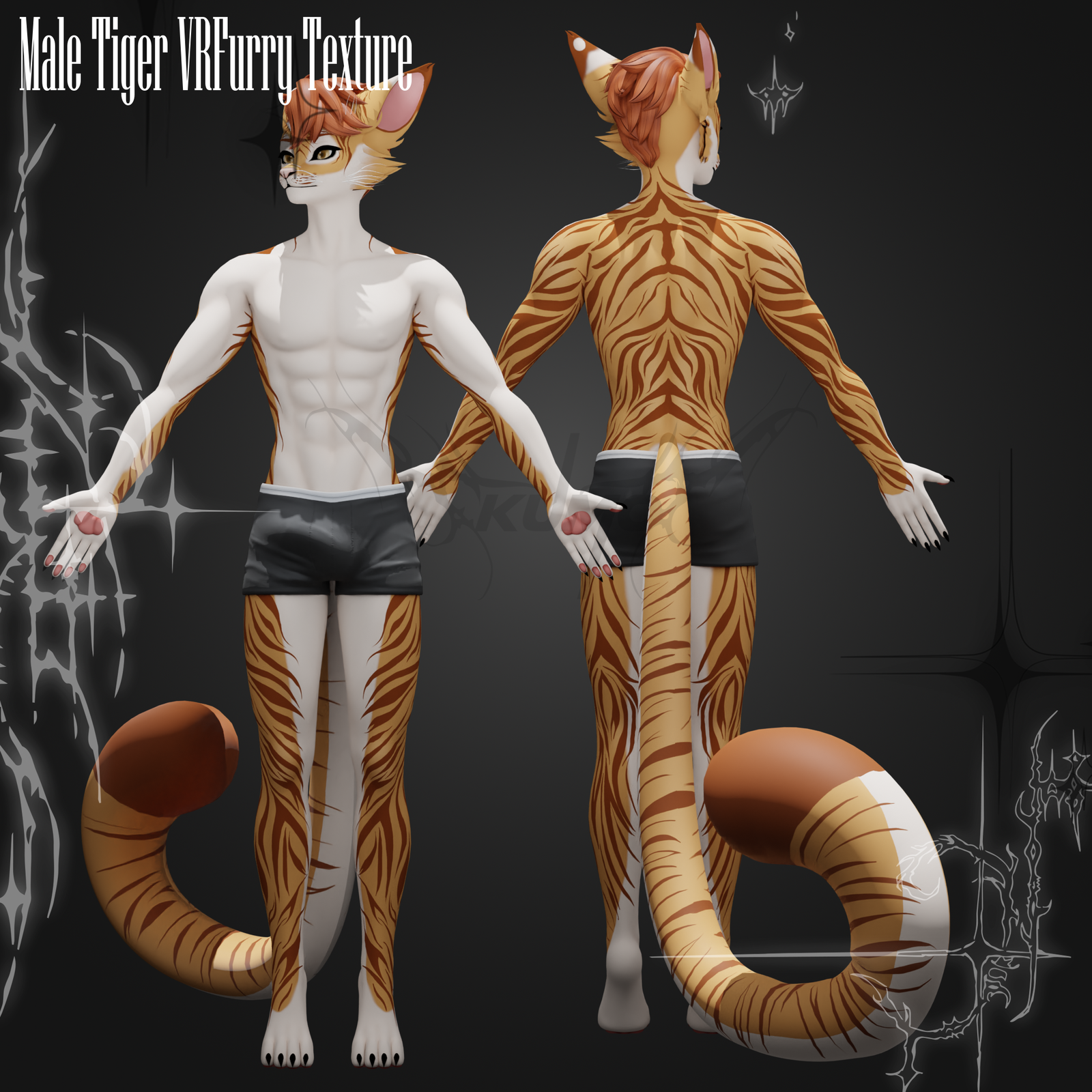 Tiger VRFurry Male Texture