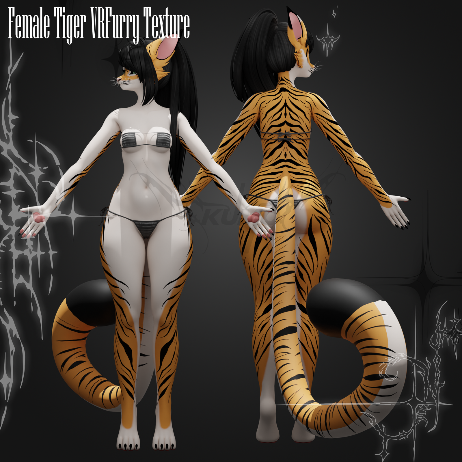 Tiger VRFurry Female Texture