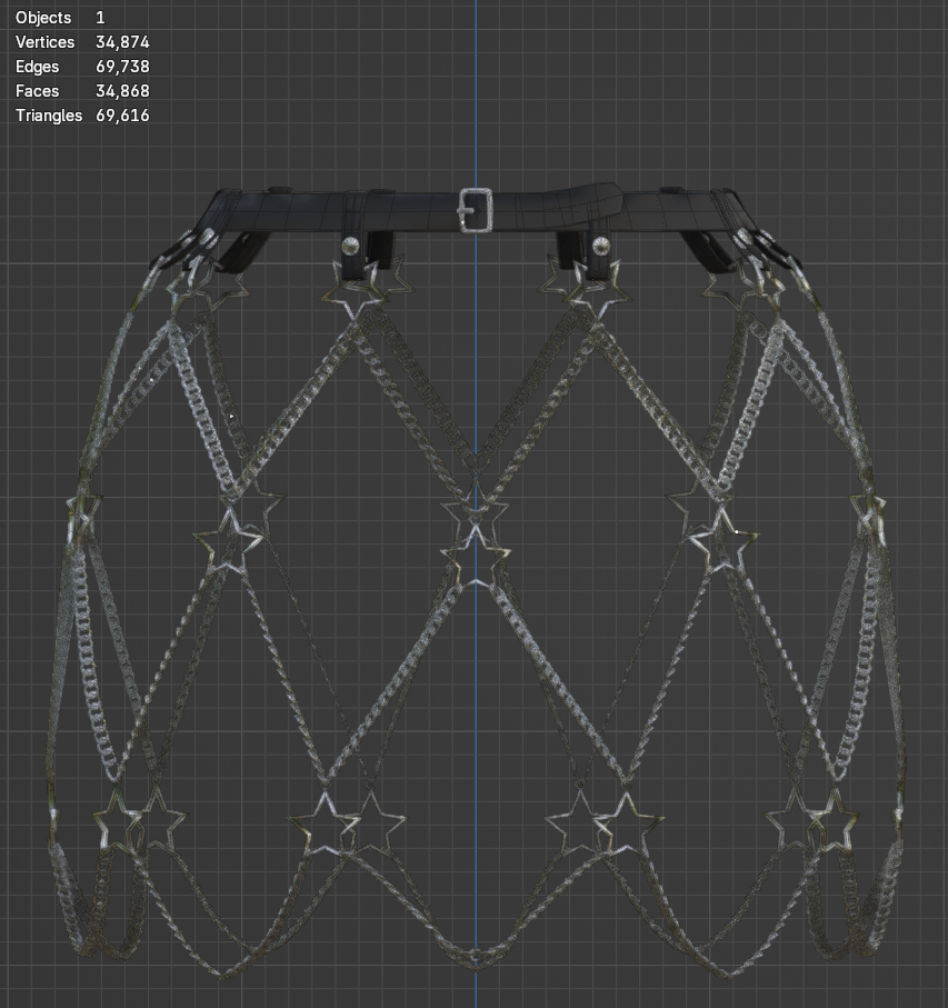 Star Chain Skirt  |  VrBase, SlimFit, Zinfit