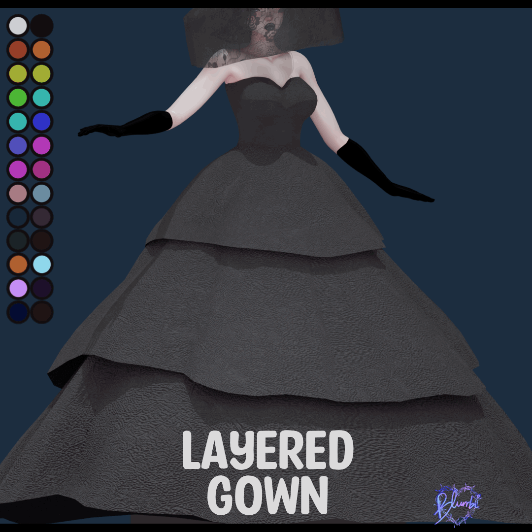 Layered Gown  ||  VrBase, SlimFit  -  Nitro Free