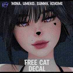 Cat Decals  |  Mina, Umeko, Sunny, Kiyomi