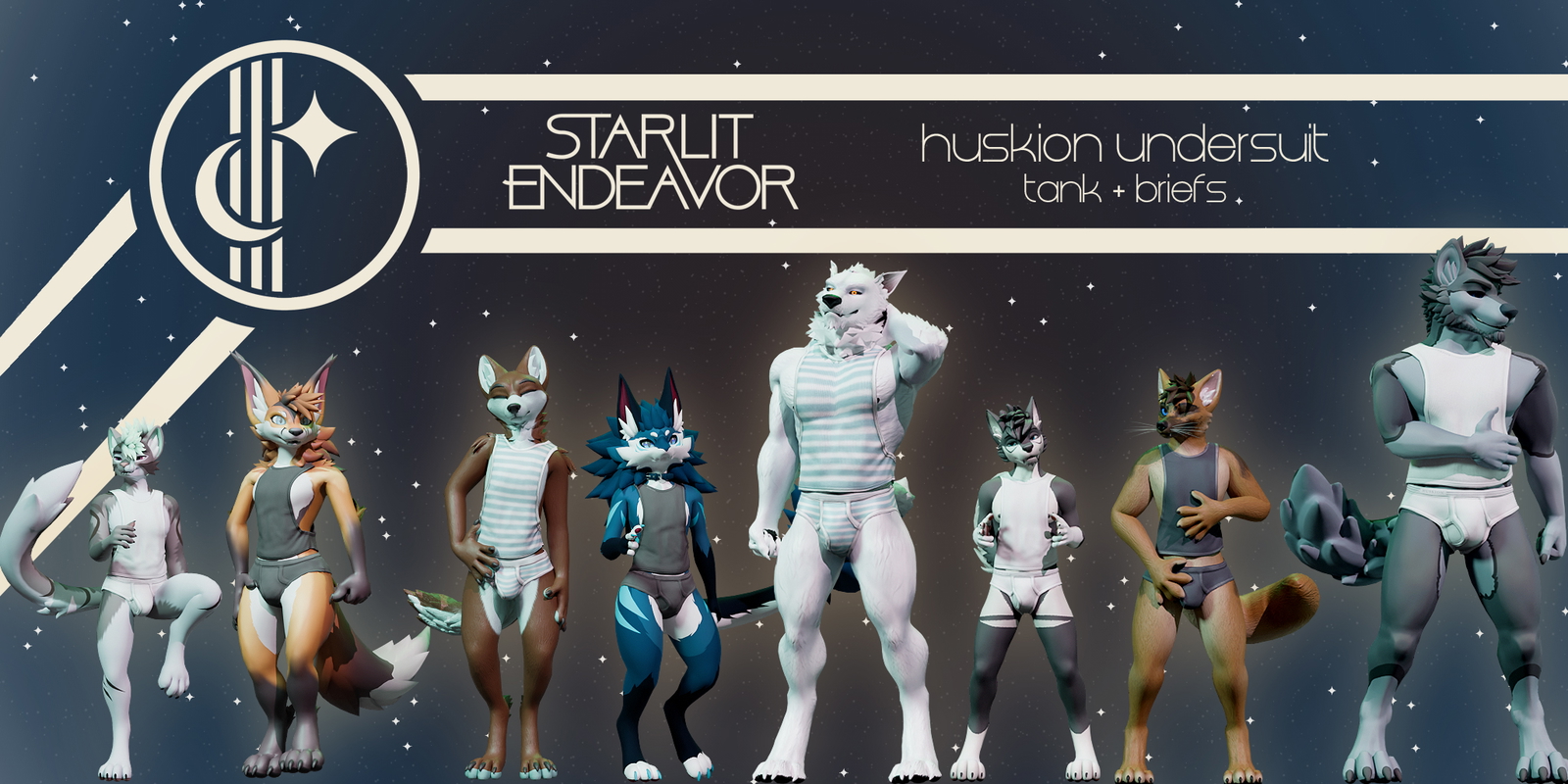 Huskion Undersuit - Tank + Briefs - VRChat Clothing