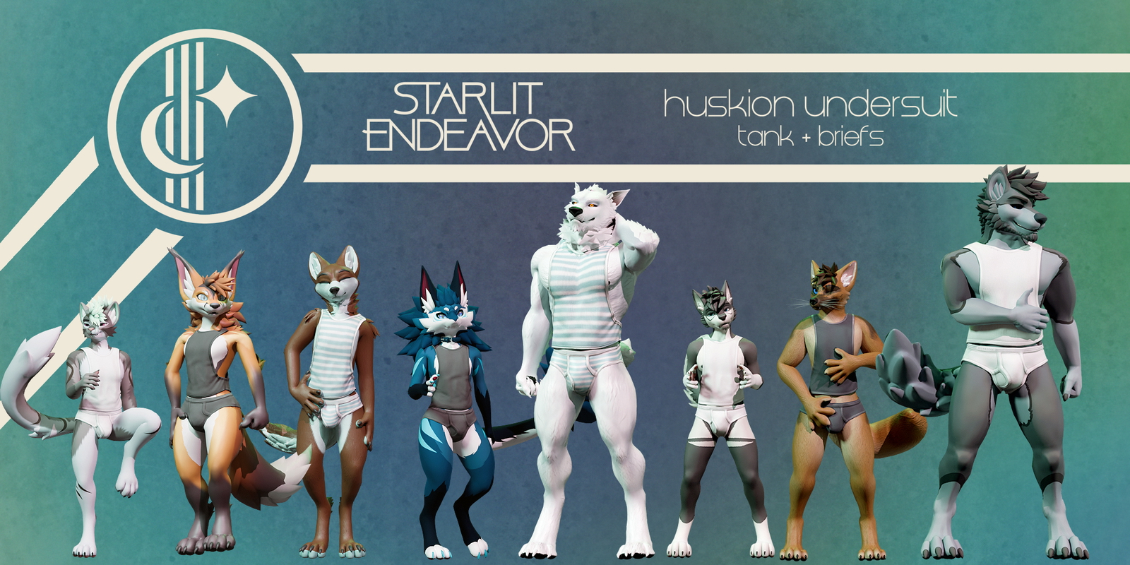 Huskion Undersuit - Tank + Briefs - VRChat Clothing