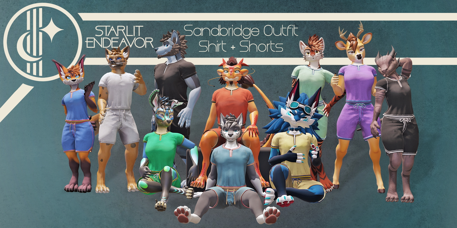 Sandbridge Outfit - Shirt + Shorts - VRChat Clothing