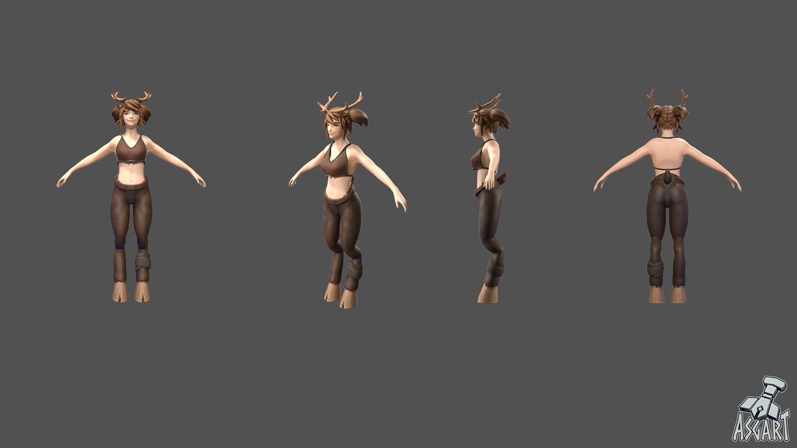Deer Woman | 3D Character | VRChat-Ready Avatar