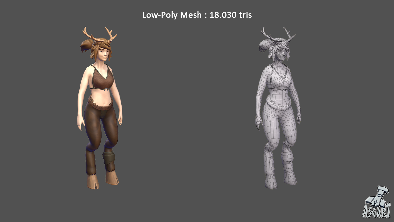 Deer Woman | 3D Character | VRChat-Ready Avatar
