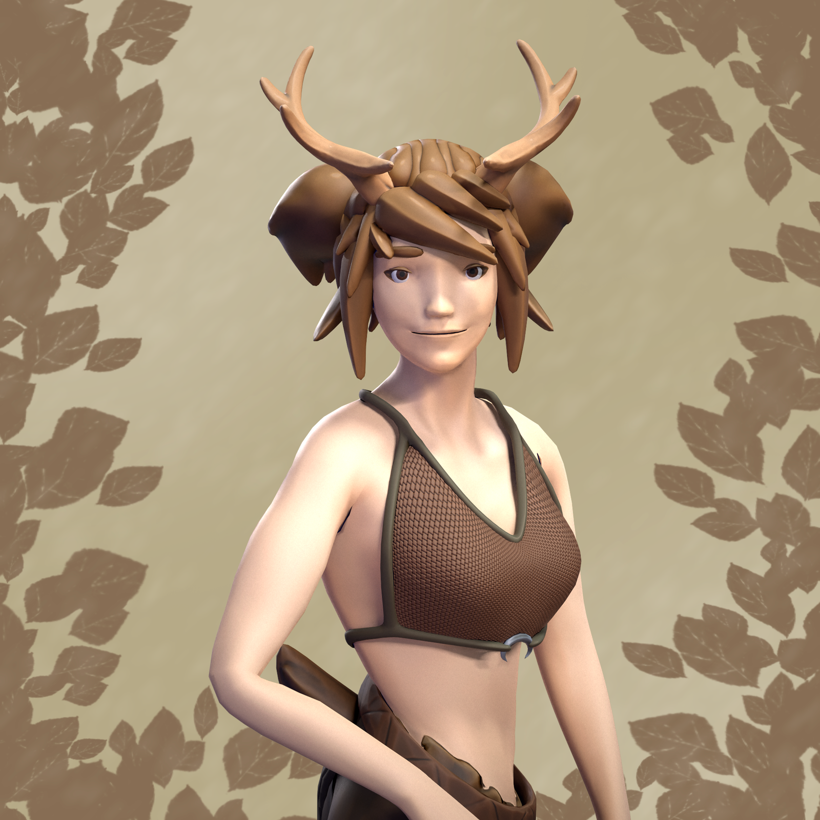 Deer Woman | 3D Character | VRChat-Ready Avatar