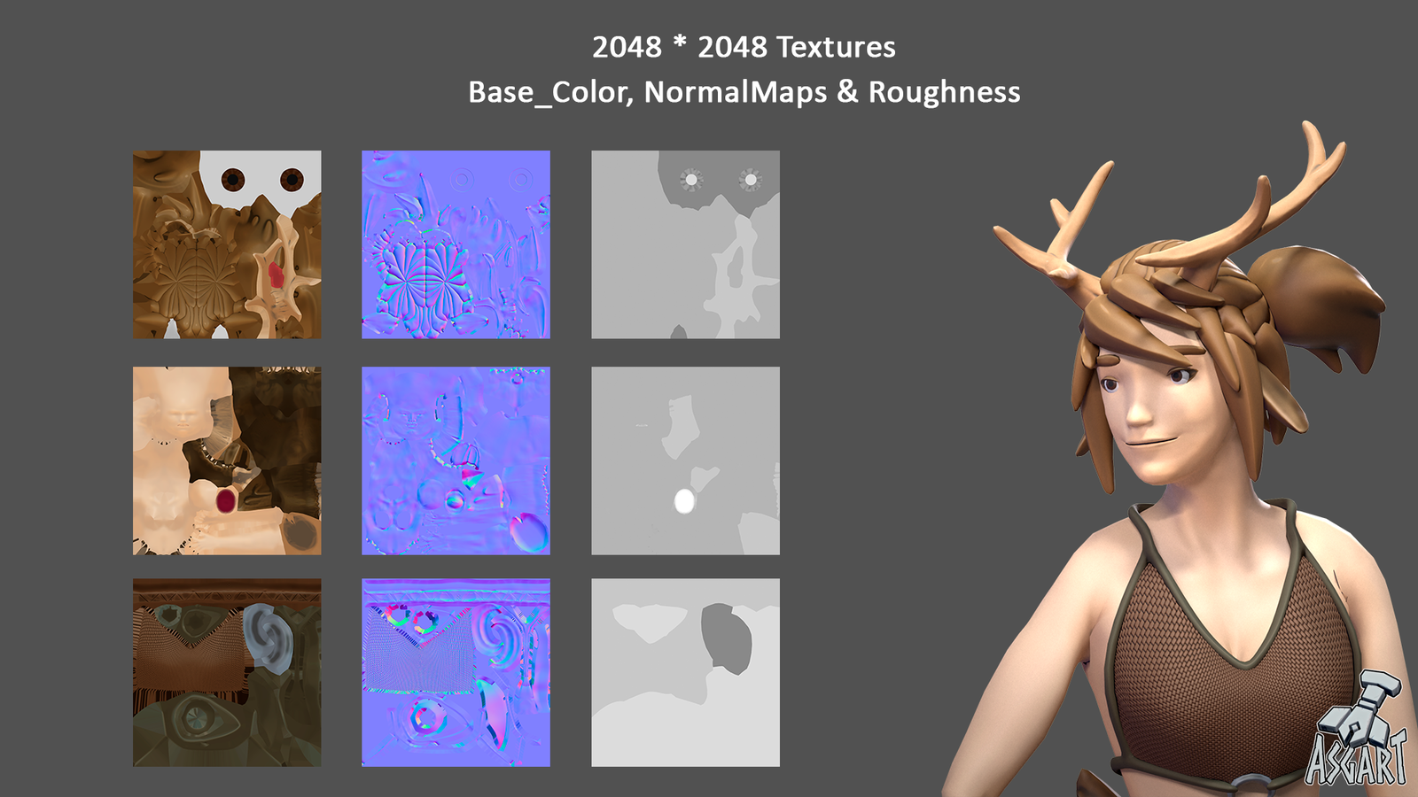 Deer Woman | 3D Character | VRChat-Ready Avatar