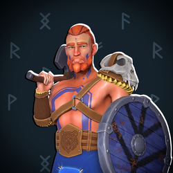 🪓 Stylized Viking Warrior | 3D Character | VRChat Ready