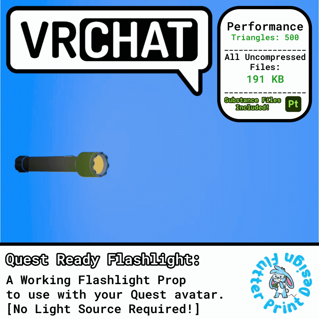 Quest Ready Flashlight [VRChat] [Made For Quest]