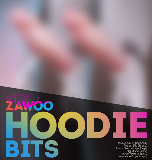 [ZaWoo] Hoodie Bits - 3D Model for Unity