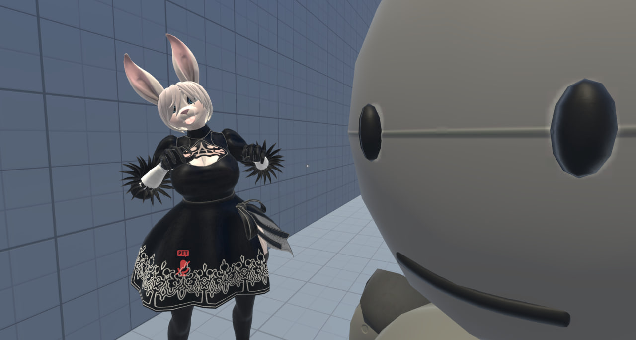 YoRHa No.2 Type B(Bunny) Furry VRchat Avatar and blender/SFM animation