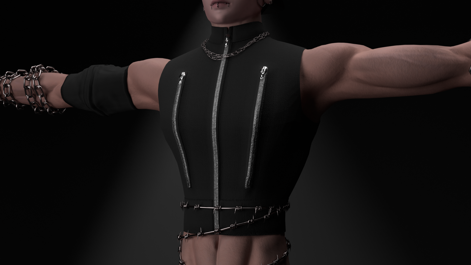 Slick Tri Cropped Puffer