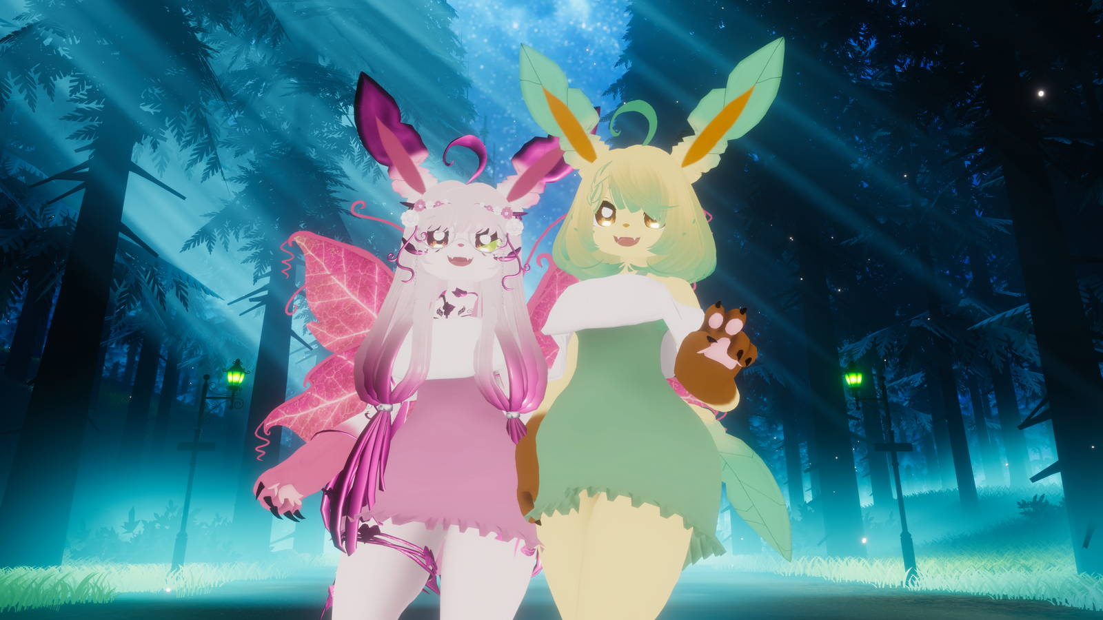 (Facetracking) Leafia the Nature Canine Deira VRChat Avatar (Quest Compatible)