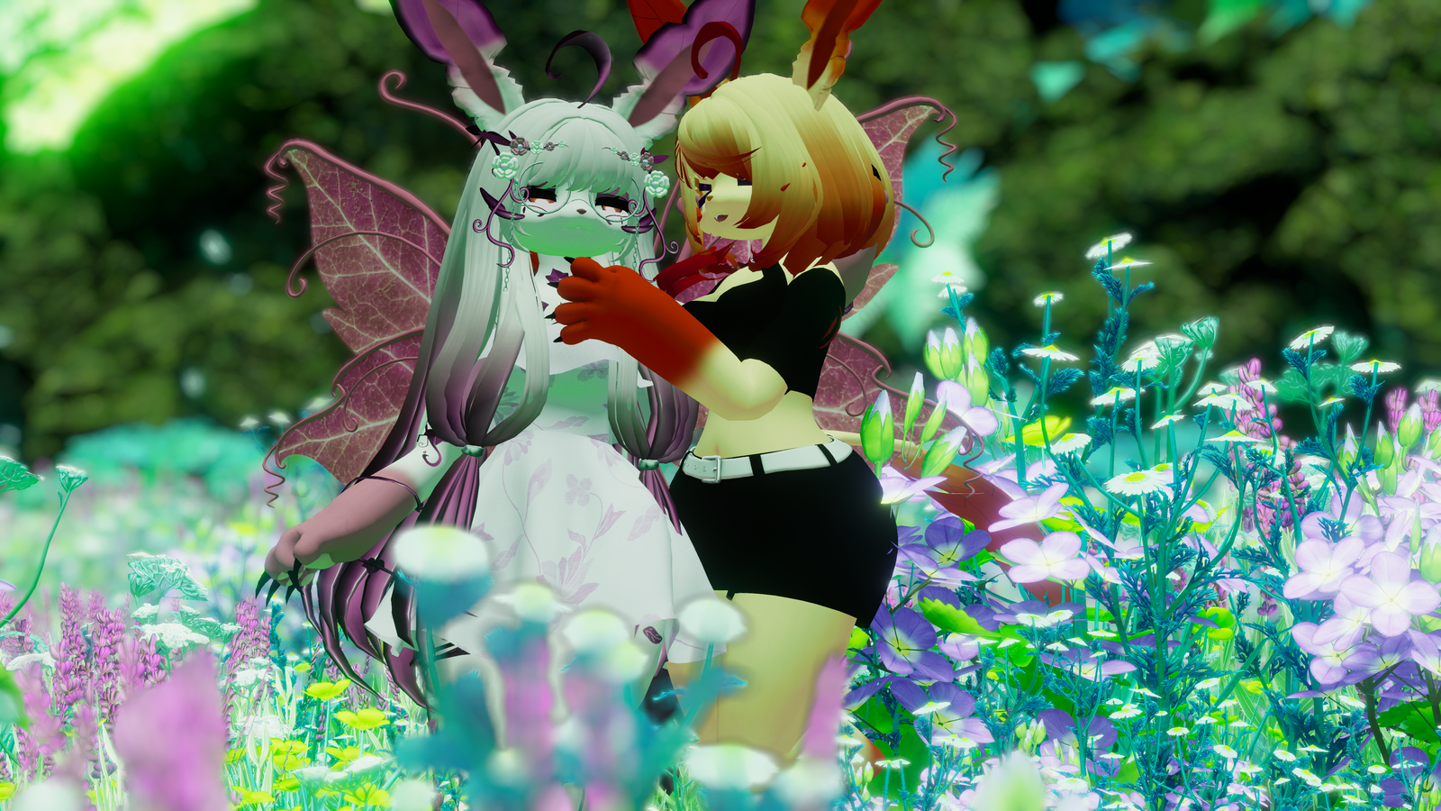 (Facetracking) Leafia the Nature Canine Deira VRChat Avatar (Quest Compatible)