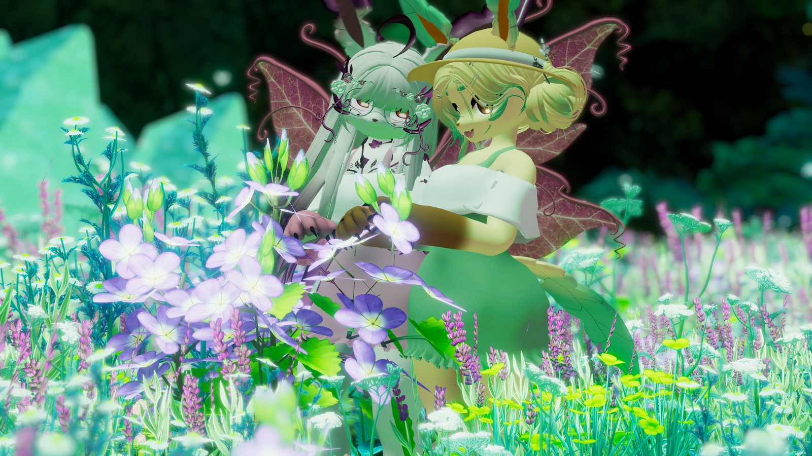 (Facetracking) Leafia the Nature Canine Deira VRChat Avatar (Quest Compatible)