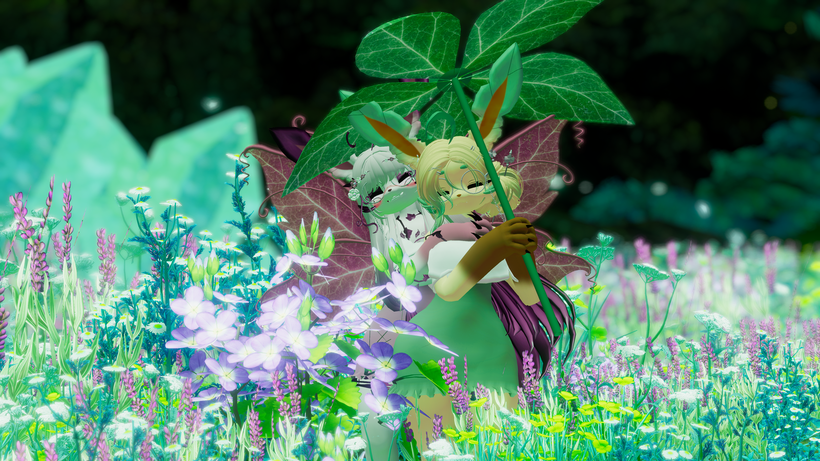 (Facetracking) Leafia the Nature Canine Deira VRChat Avatar (Quest Compatible)