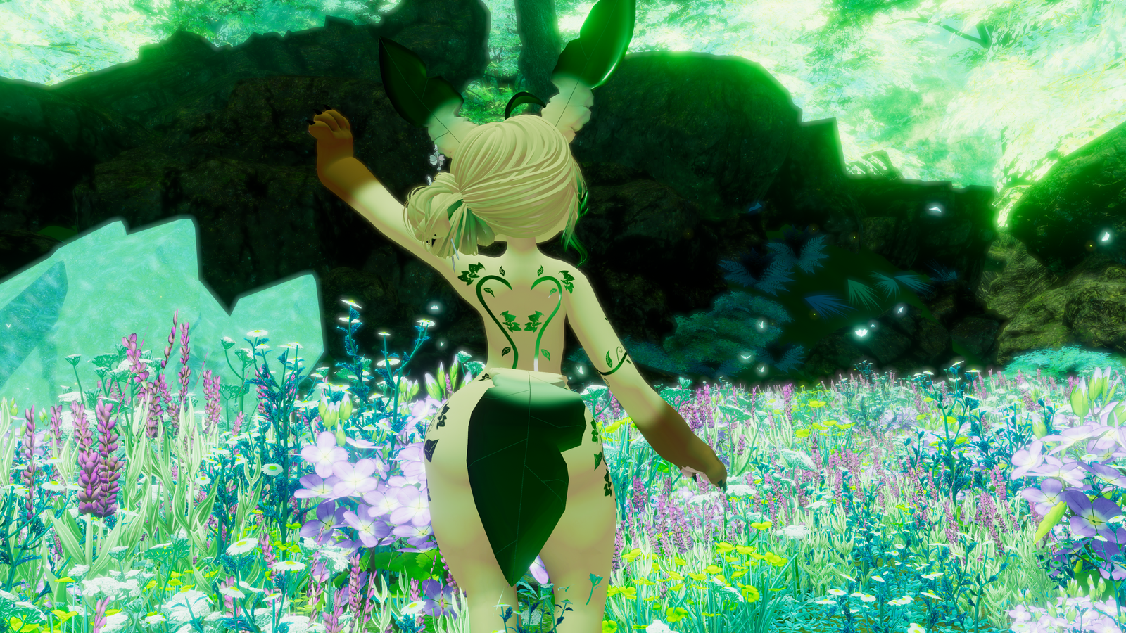 (Facetracking) Leafia the Nature Canine Deira VRChat Avatar (Quest Compatible)
