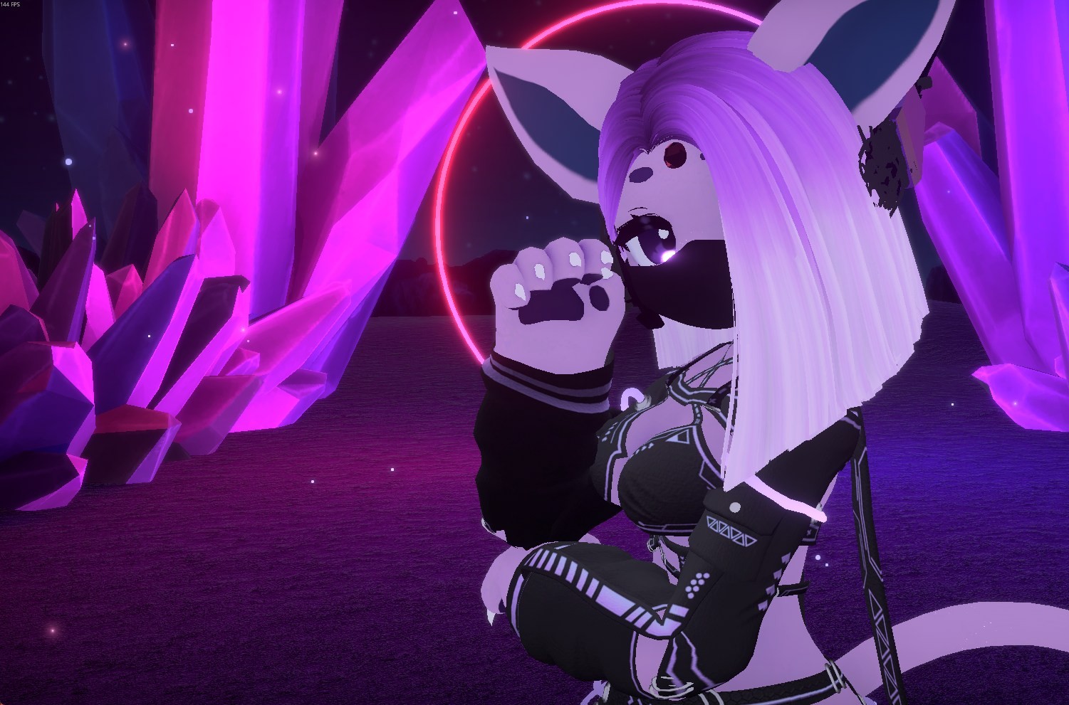 (Facetracking) Espie the Psychic Tech Canine Deira VRChat Avatar (Quest Compatible)