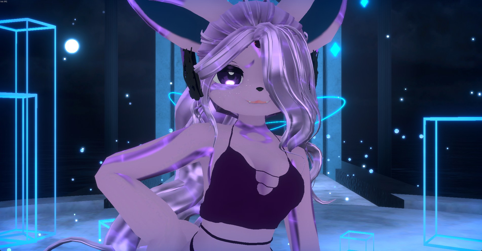 (Facetracking) Espie the Psychic Tech Canine Deira VRChat Avatar (Quest Compatible)