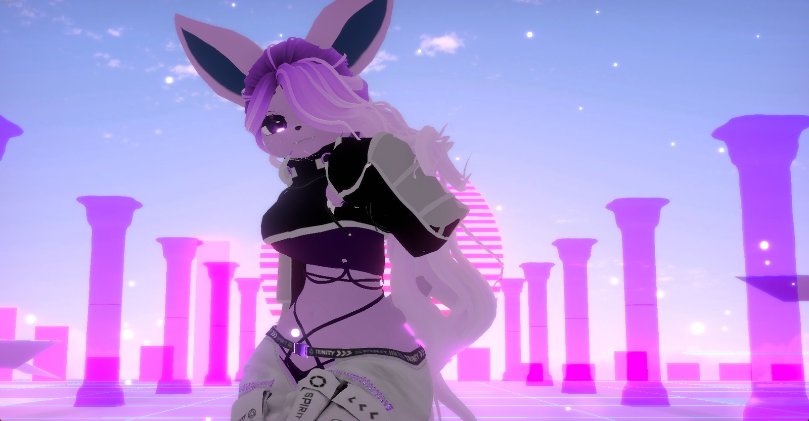 (Facetracking) Espie the Psychic Tech Canine Deira VRChat Avatar (Quest Compatible)