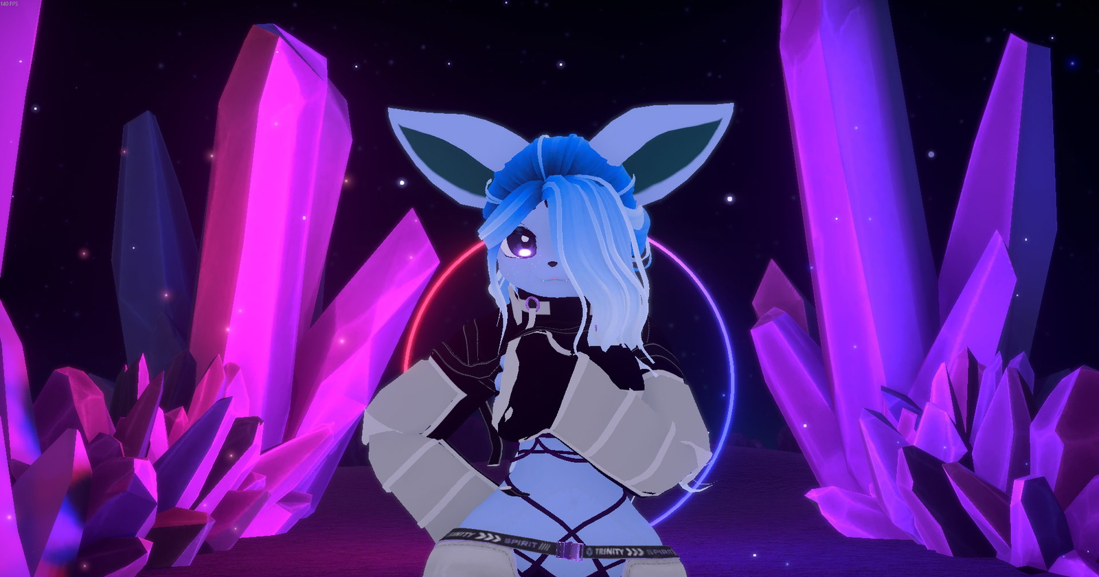 (Facetracking) Espie the Psychic Tech Canine Deira VRChat Avatar (Quest Compatible)