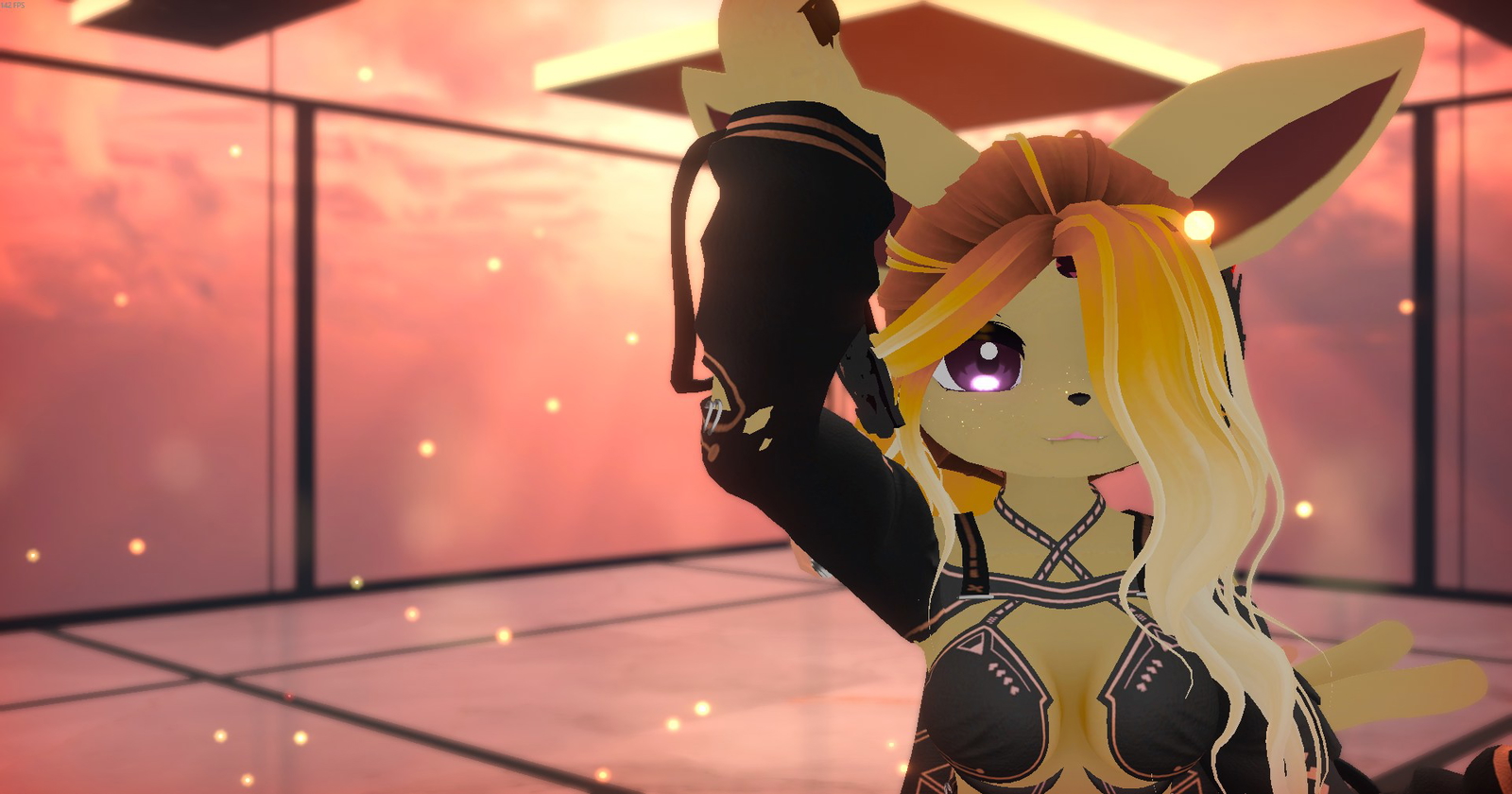 (Facetracking) Espie the Psychic Tech Canine Deira VRChat Avatar (Quest Compatible)