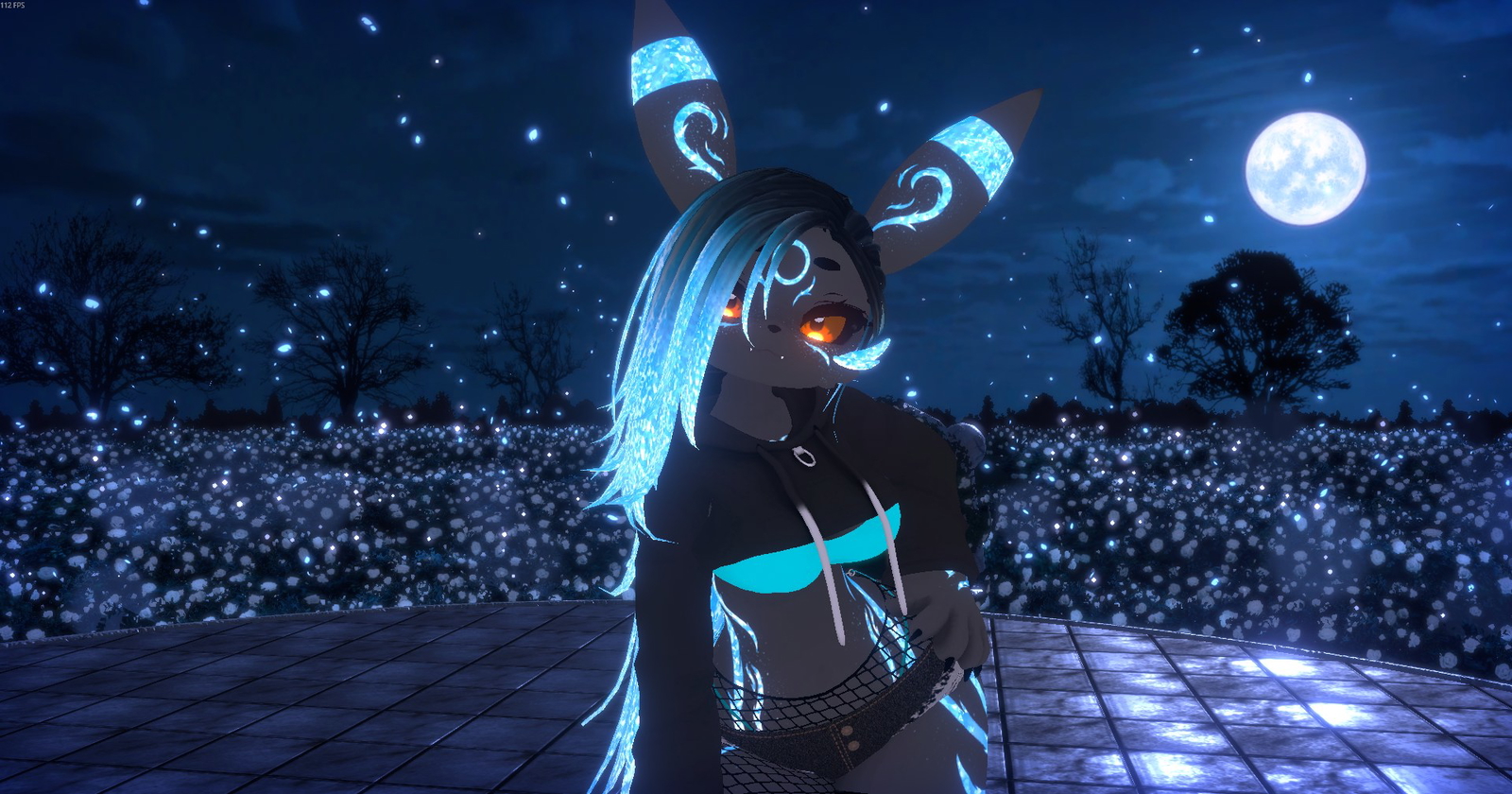 (Facetracking) Umbre the Dark Canine Deira VRChat Avatar (Quest Compatible)