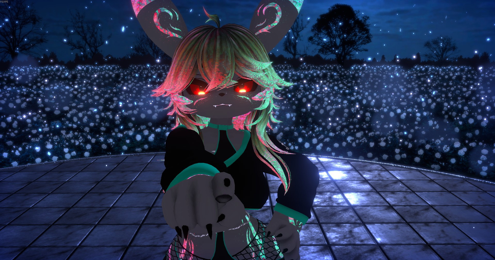 (Facetracking) Umbre the Dark Canine Deira VRChat Avatar (Quest Compatible)