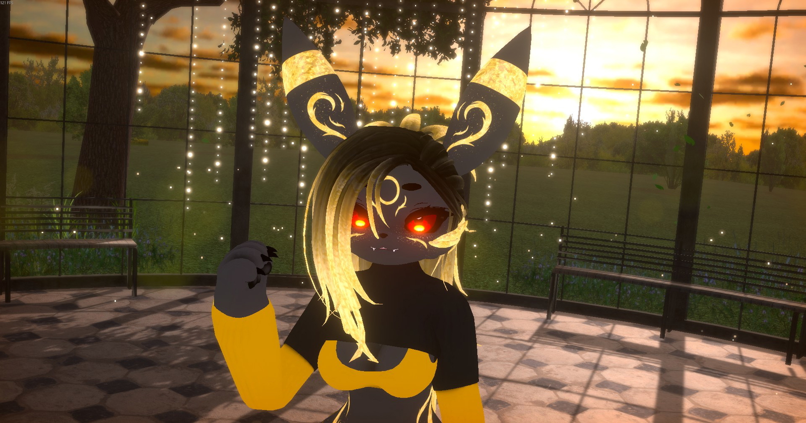 (Facetracking) Umbre the Dark Canine Deira VRChat Avatar (Quest Compatible)