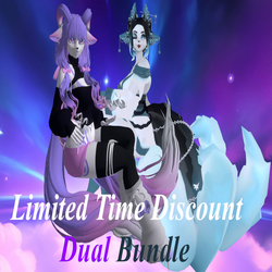 LIMITED TIME DISCOUNT DUAL BUNDLE! Dana the Sleepy Sheep/Deer AND Yuki the Ice Kitsune VRChat VRFurry Avatars