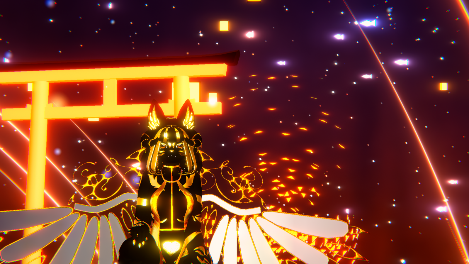 18+ (Facetracking) Aki the Golden Wolf VRChat Biscotti Avatar